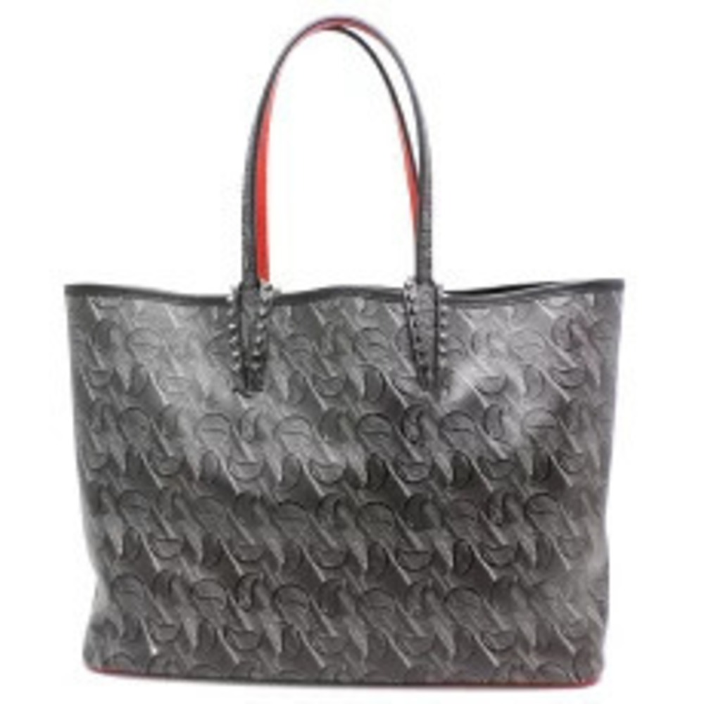 Christian Louboutin Cabata Tote Bag Pouch Clutch Leather Black